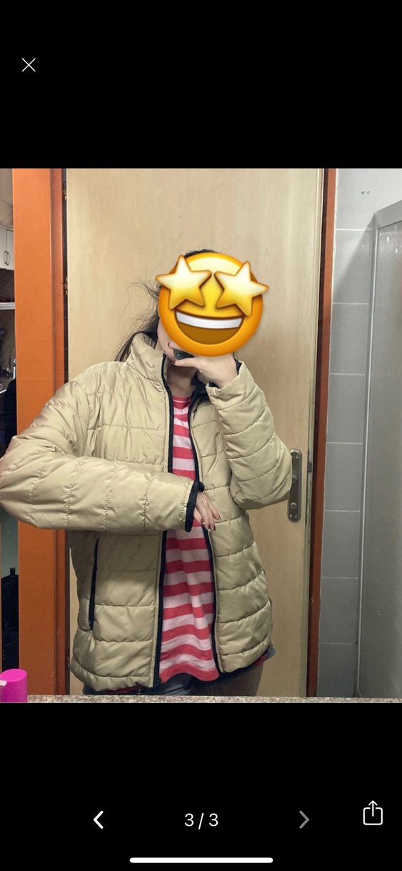 Camel Renk Fermuarlı Kadın Şişme Mont - Görsel 2