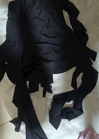 Siyah Straplez Uzun Gotik Elbise - Görsel 6