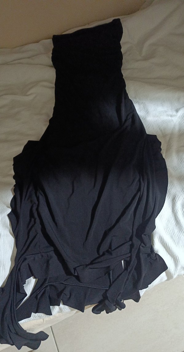 Siyah Straplez Uzun Gotik Elbise - Görsel 3