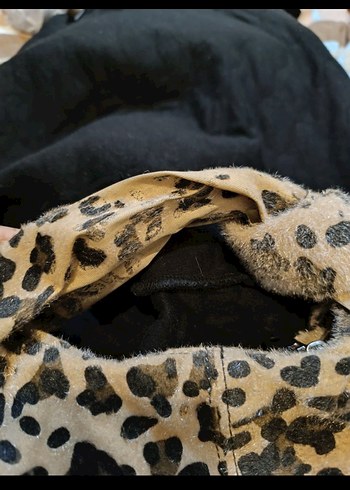 Kahverengi Leopar Desenli Süet Kadın Çanta - Görsel 3