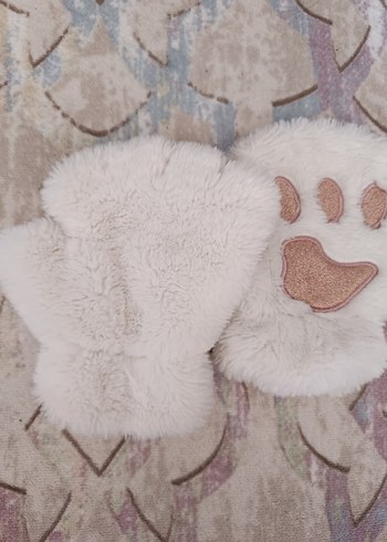  Bej Peluş Kedi Pençesi Aksesuarı