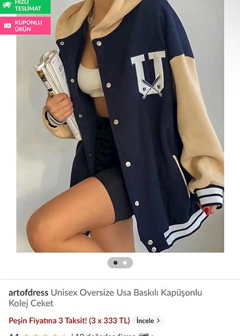 m Beden Kadın Lacivert Bej Düğmeli Sweatshirt Ceket