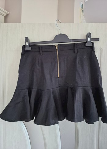 Fırfırlı Siyah Mini Etek - Görsel 2