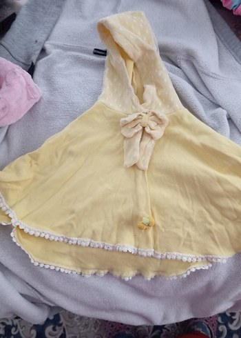 Kız Çocuk Sarı Fırfırlı Panço - Görsel 2