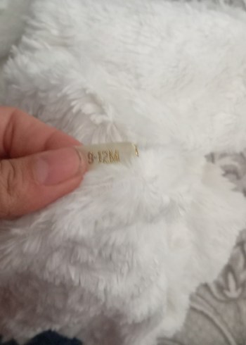 Kız Çocuk Kapüşonlu Beyaz Poncho - Görsel 3