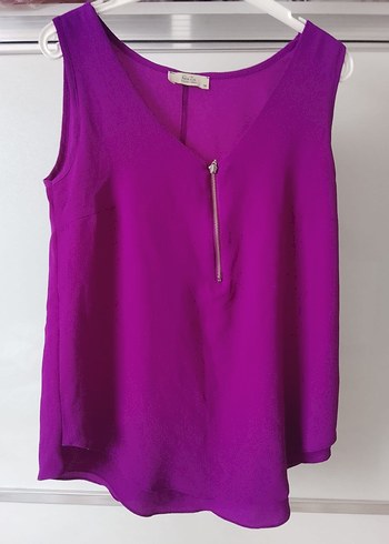 Mor V-Yaka Saten Kadın Tulum - Görsel 2