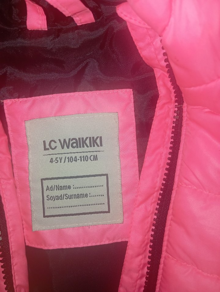 Kızlar için Kapüşonlu Pembe Fermuarlı Yelek - Görsel 3