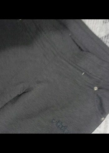 Gri Midi Kumaş Kadın Pantolon - Görsel 3