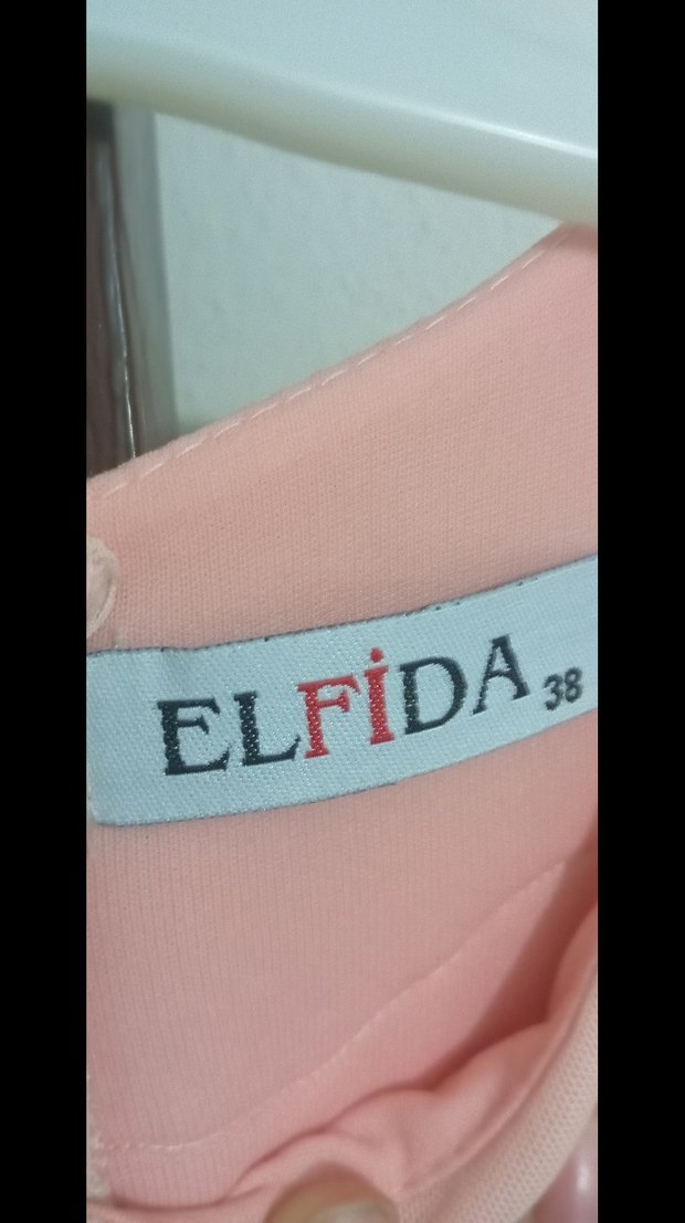 Pembe Uzun Kollu Drapeli Abiye Elbise - Görsel 2