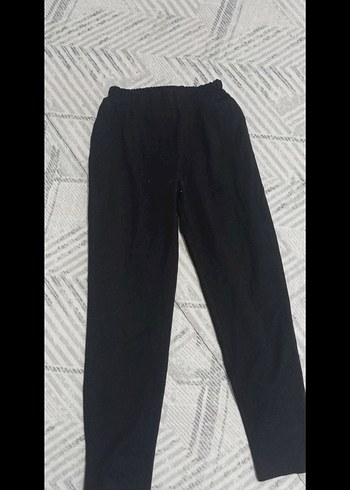 Siyah Kadın Midi Kumaş Pantolon - Görsel 2