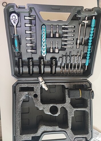 Full + full setle cırcırlı lokmalı birçok aparatlı matkap çantas