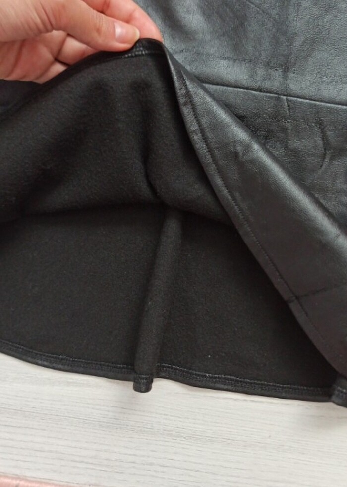 kız çocuk deri etek - Görsel 3