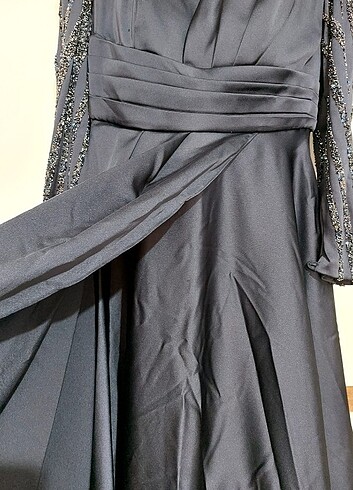 kadın lacivert abiye - Görsel 8