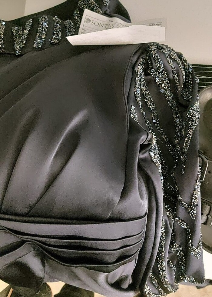 kadın lacivert abiye - Görsel 3