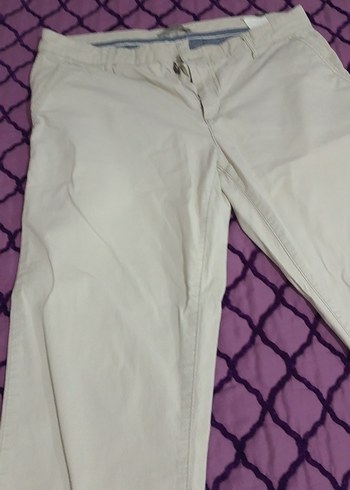 Beyaz Normal Kesim Erkek Pantolon - Görsel 2