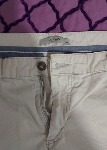 Beyaz Normal Kesim Erkek Pantolon - Görsel 3