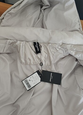 52 Beden gri Renk Pierre Cardin Açık Gri Kapüşonlu Erkek Mont (50276360-VR001)