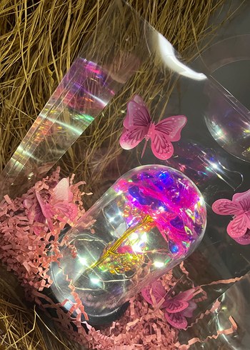 Pembe Kelebekli Dekoratif Işıklı Küre - Görsel 3