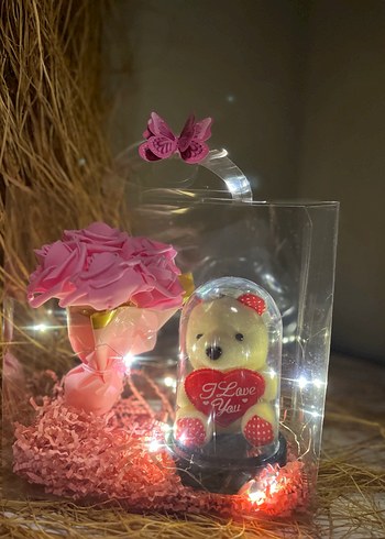 Pembe Ayıcık ve Çiçek Figürü - Görsel 3