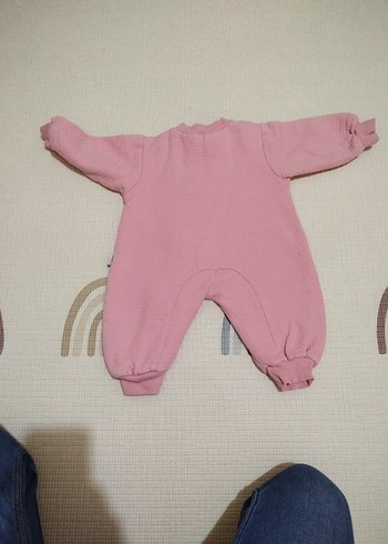 Pembe Kız Bebek Fermuarlı Tulumu - Görsel 6