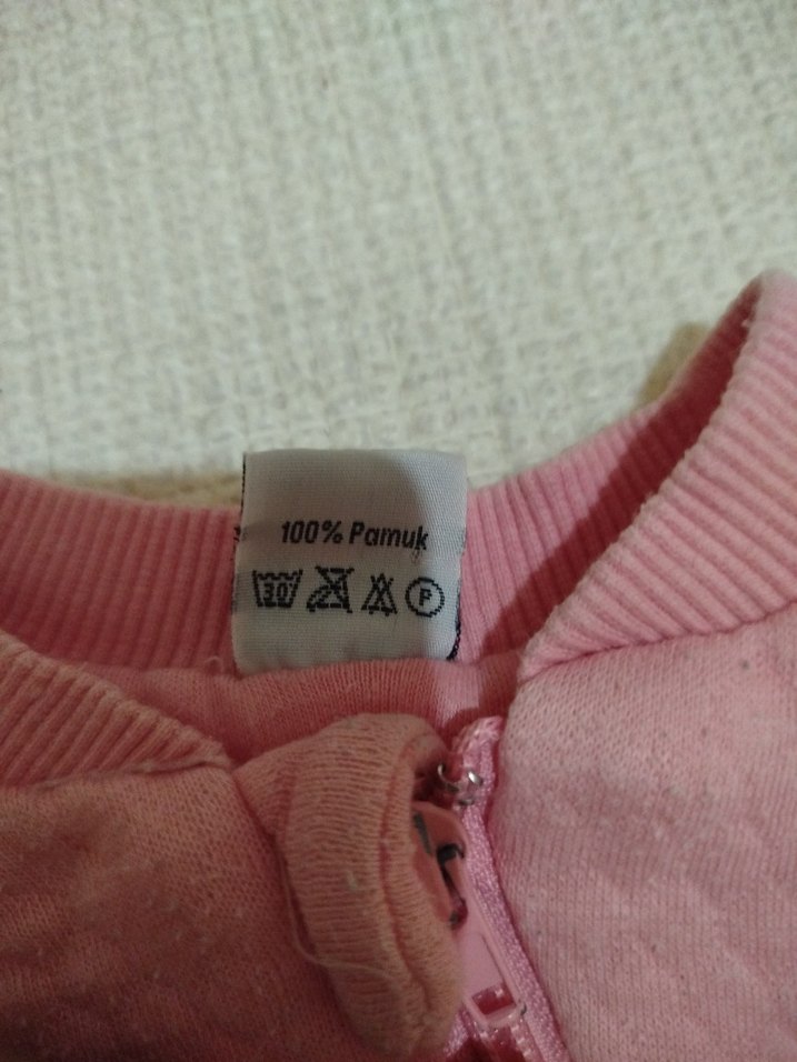 Pembe Kız Bebek Fermuarlı Tulumu - Görsel 4