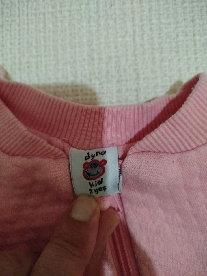 Pembe Kız Bebek Fermuarlı Tulumu - Görsel 3