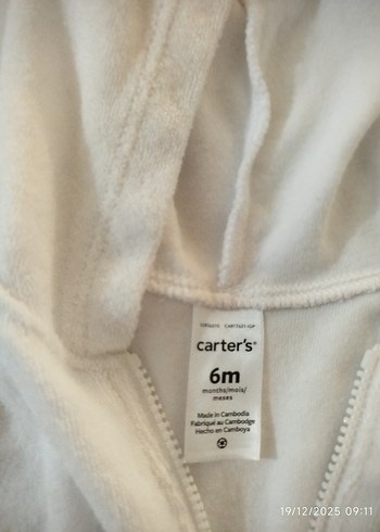 Kız Çocuk Kapüşonlu Beyaz Fermuarlı Yelek - Görsel 3