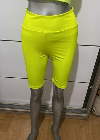 Sarı Mini Fit Atletik Bermuda Şort