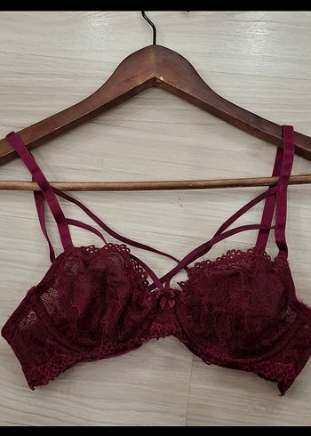 m Beden bordo Renk Bordo Gotik Dantelli Sütyen