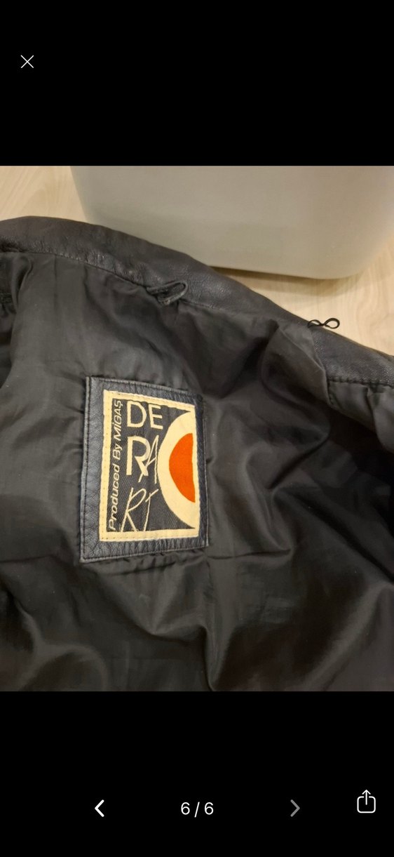 Siyah gerçek Deri Biker Ceket - Görsel 5