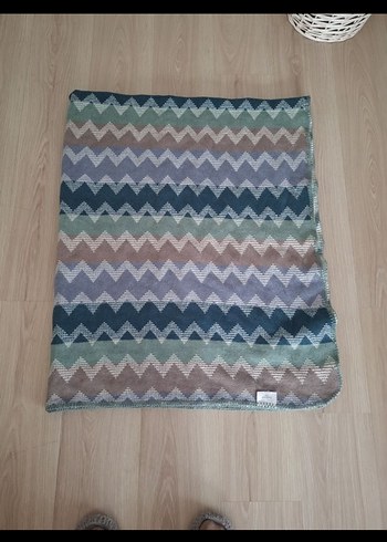 English home Gri Zigzag Desenli Battaniye - Görsel 2