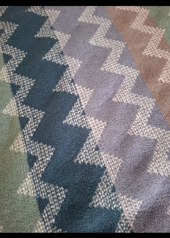 English home Gri Zigzag Desenli Battaniye - Görsel 5