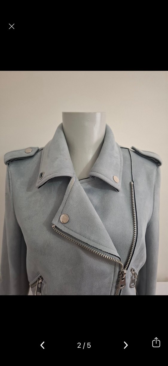 Süet Biker Kadın süet Ceket - Görsel 2