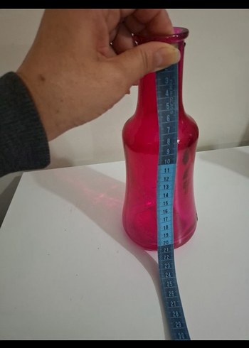 Pembe renkli cam vazo - Görsel 3