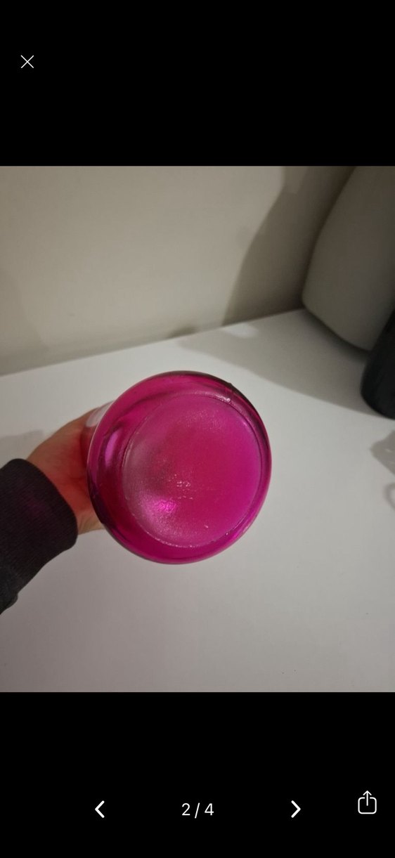 Pembe renkli cam vazo - Görsel 2