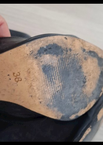 38 Beden Siyah Deri Kadın Bot, Tokalı, Topuklu