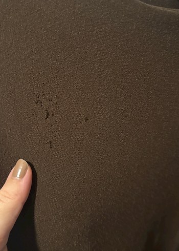 Düğmeli Kısa Kollu Kahverengi Tişört zara - Görsel 2