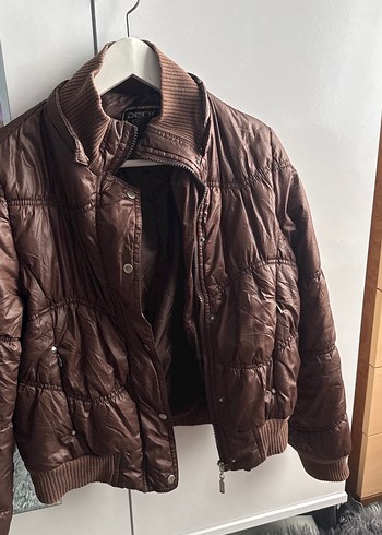 Kahverengi  Kadın Bomber Ceket - Görsel 2