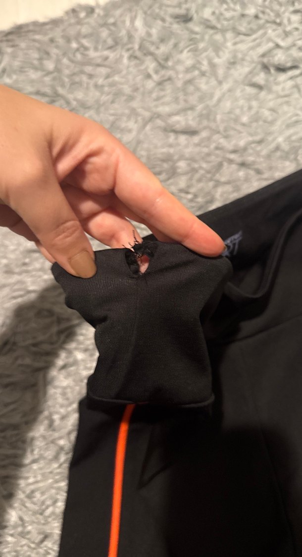 Siyah Elastik Belli Spor Tayt - Görsel 3