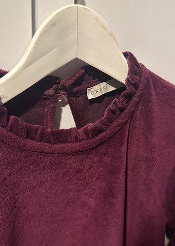 Bordo Süet Düğmeli Kadın Kazak oxxo - Görsel 3