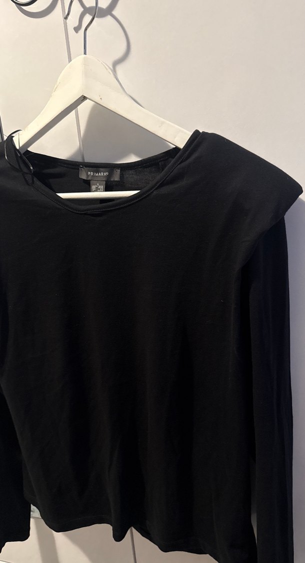 Siyah Kadın Uzun Kollu vatkalı Bluz - Görsel 3