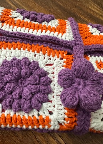 Renkli Nakışlı Örgü Bohem Kitap kılıfı - Görsel 3