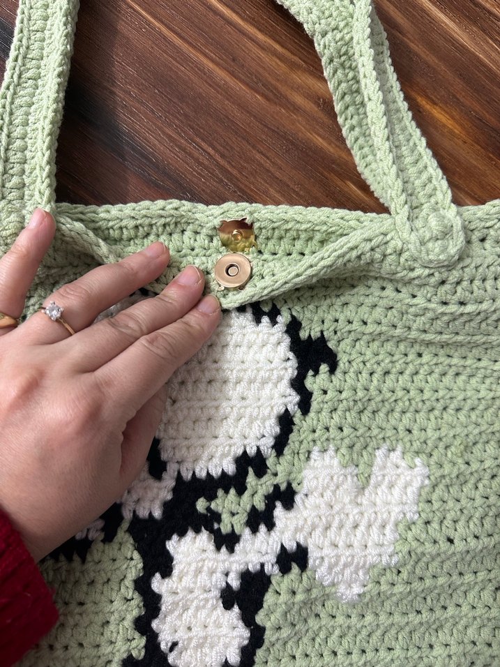 Yeşil Örgü Kadın Çanta - Görsel 2