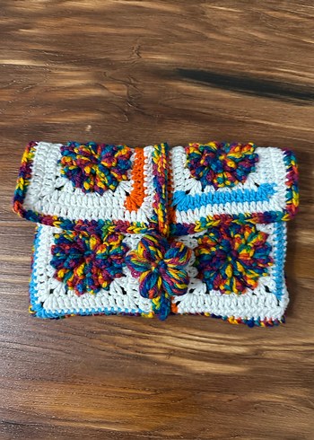 Renkli Örgü Bohem Kitap kılıfı - Görsel 4