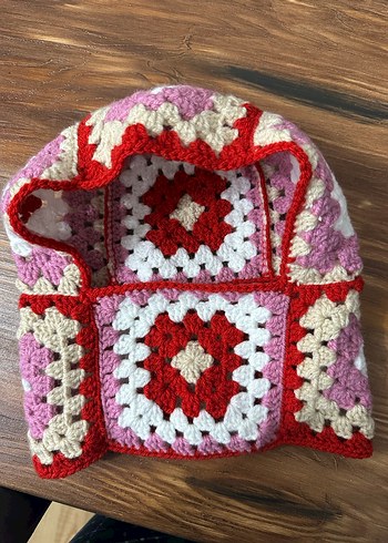 Renkli Örgü Bohem Balaclava - Görsel 2