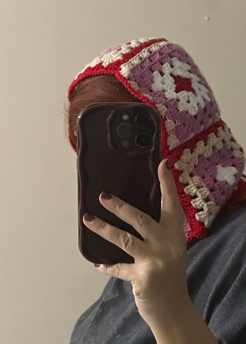 Renkli Örgü Bohem Balaclava - Görsel 4