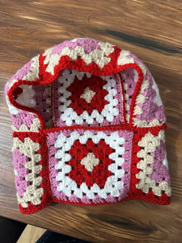 Renkli Örgü Bohem Balaclava - Görsel 2