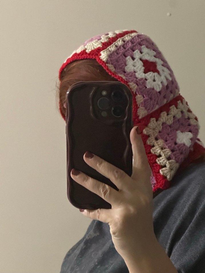 Renkli Örgü Bohem Balaclava - Görsel 4