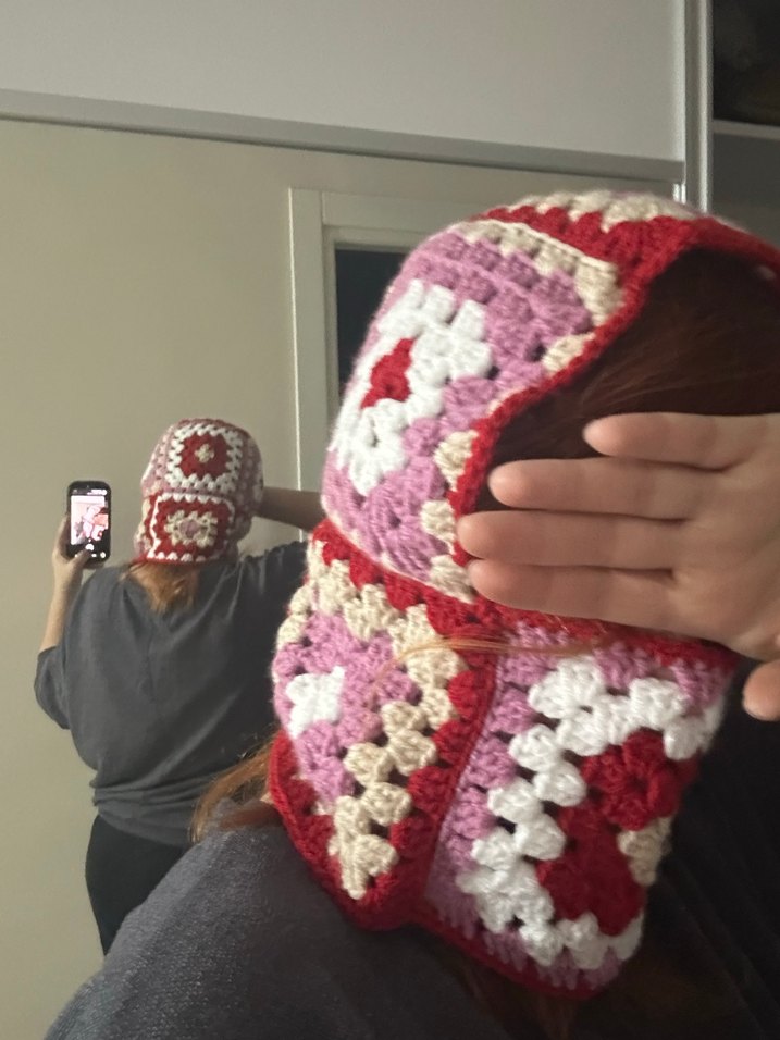 Renkli Örgü Bohem Balaclava - Görsel 5