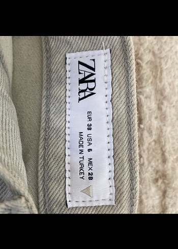 38 Beden gri Renk Bej Rahat Kesim Zara Kadın Kot Pantolon